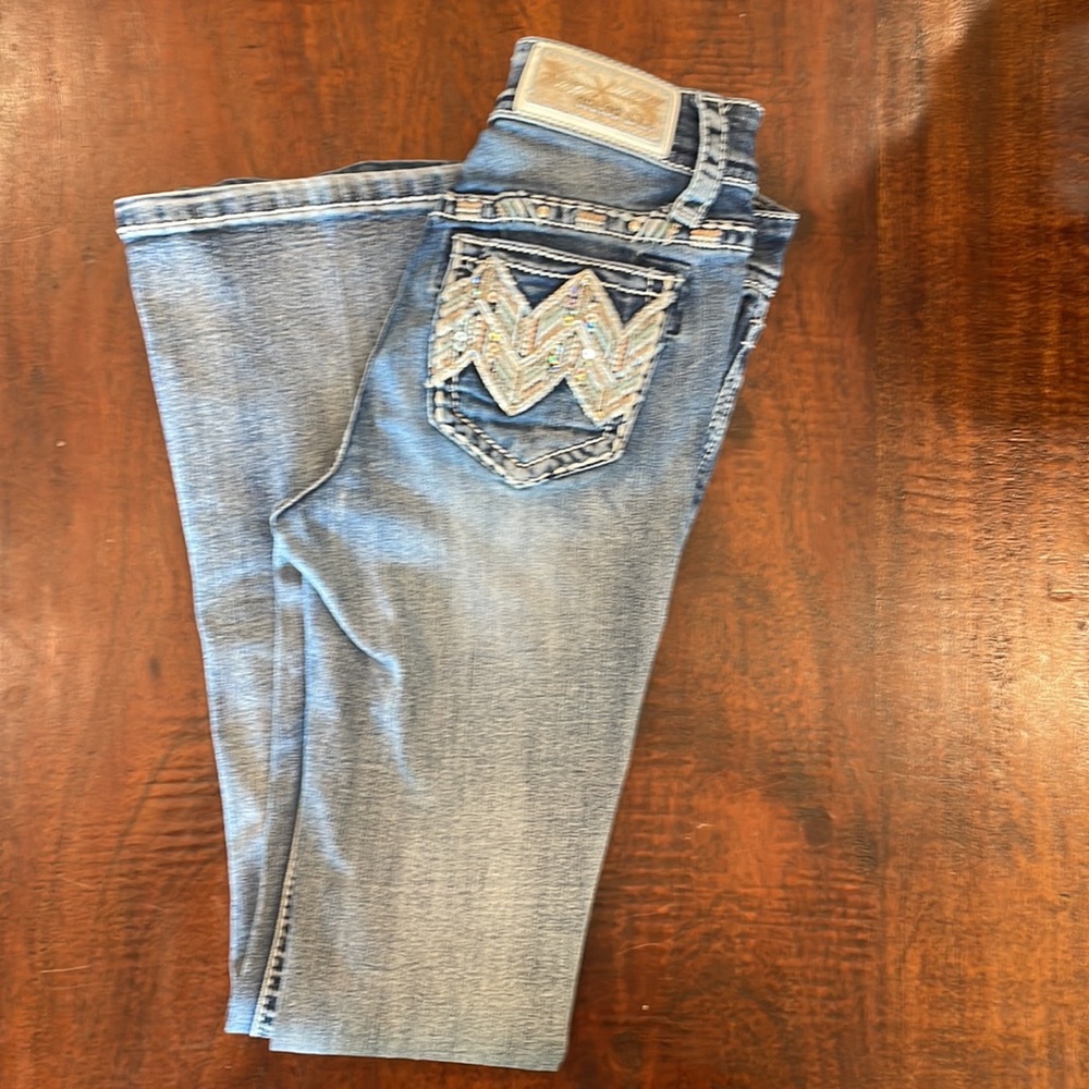 Grace in LA girls size 10 bootcut thick stitch sequins